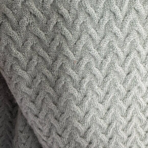 Charter Club 2 Ply Cashmere Sweater Womens Large Textured Weave Green FS-1350 - Picture 15 of 16